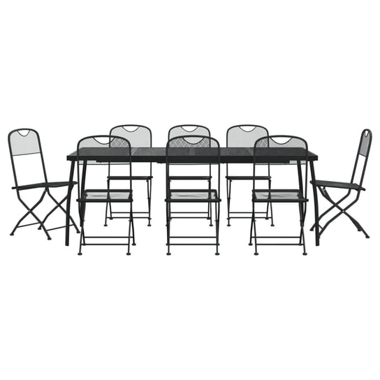 Zestaw mebli ogrodowych 8x krzesło + 1x stół, antr / AAALOE Inna marka