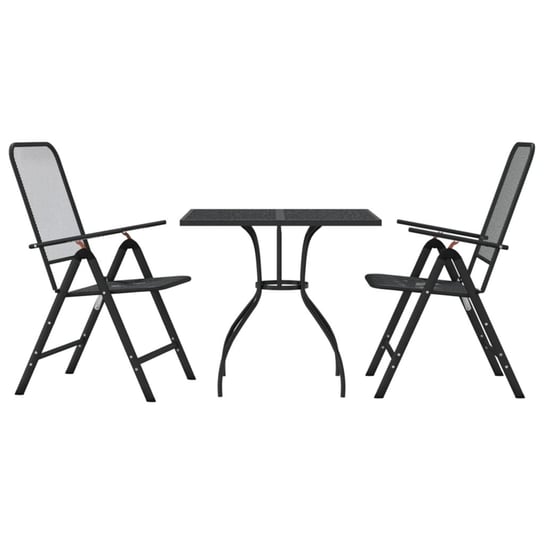 Zestaw mebli ogrodowych antracytowy - 2 krzesła, 1 Inna marka