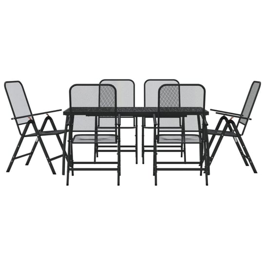 Zestaw mebli ogrodowych antracytowy - 6 krzeseł i Inna marka