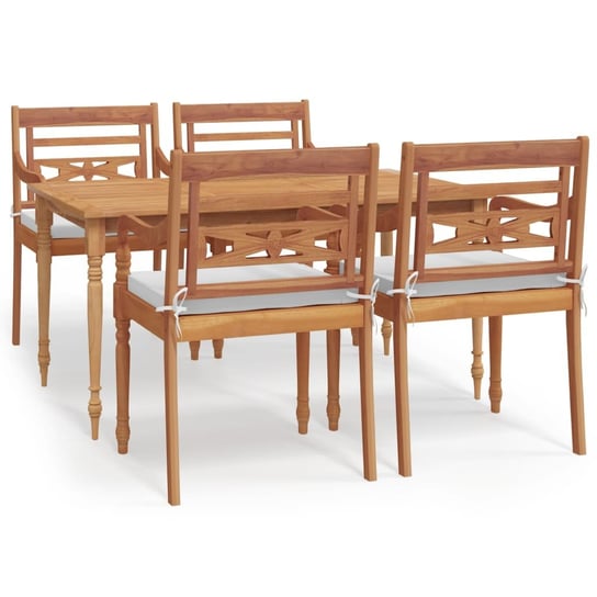 Zestaw mebli ogrodowych - Krzesła i stolik tekowy Inna marka