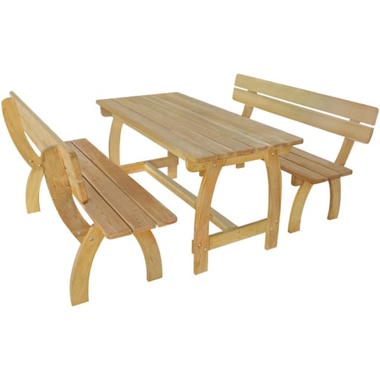 Zestaw mebli ogrodowych - ławki i stół (150x60x86c Inna marka