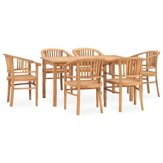 Zestaw mebli ogrodowych tekowych 150x90, 6 krzeseł Inna marka