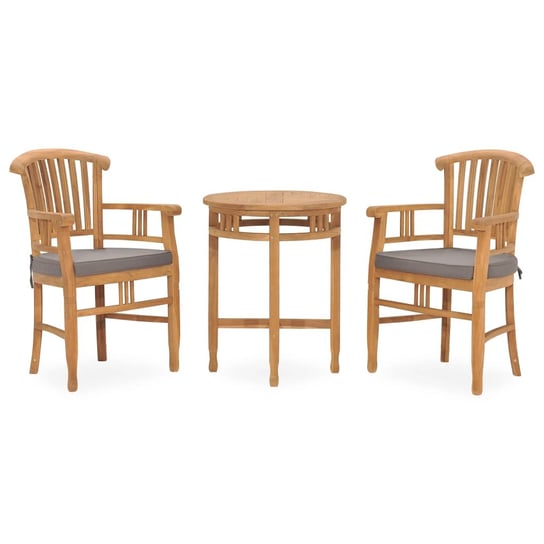 Zestaw mebli ogrodowych tekowych 2 krzesła + stoli Inna marka