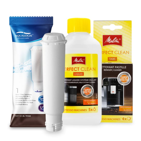 Zestaw MELITTA FIltr AL-TES46, Perfect Clean Liquid 250ml, Tabletki Perfect Clean 4szt Aqualogis