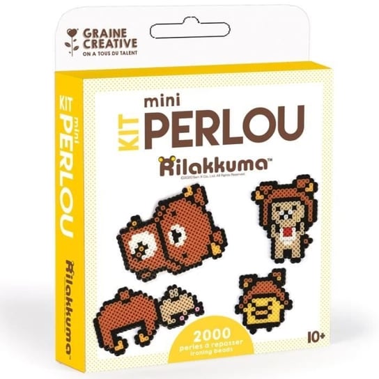 Zestaw mini koralików do prasowania - Rilakkuma - 4 postacie z kawaii perlou - Brązowy/Wielokolorowy Inna marka