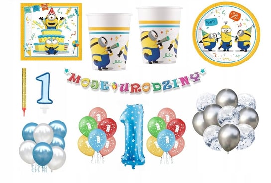 Zestaw Minionki Minions 1-9 Urodziny Balony Inna marka