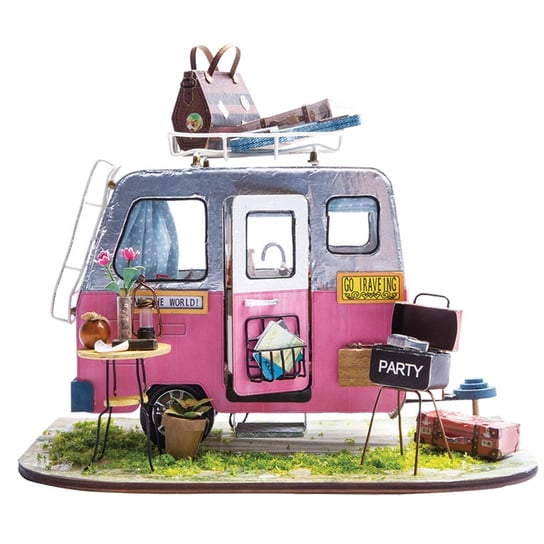 Zestaw modelarski, miniaturowy domek - Happy Camper Colorino