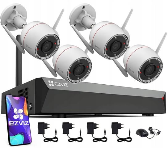 Zestaw Monitoringu Wifi Ezviz 4X Kamera 5Mpx + Rejestrator 8 Kanałów ezviz