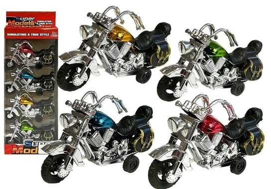 Zestaw Motocykli z Naciągiem 4 sztuki Lean Toys