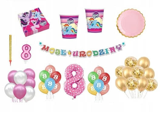 Zestaw MY LITTLE PONY 8 Urodziny Balony ImprezCzas