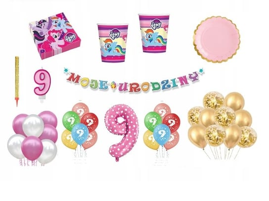 Zestaw MY LITTLE PONY 9 Urodziny Balony ImprezCzas
