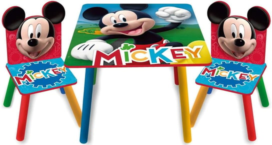 Zestaw Myszka Mickey Drewniany Stolik + Dwa Krzesełka Arditex