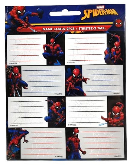 Zestaw naklejek etykiet na zeszyt Spider-Man 16 st Undercover