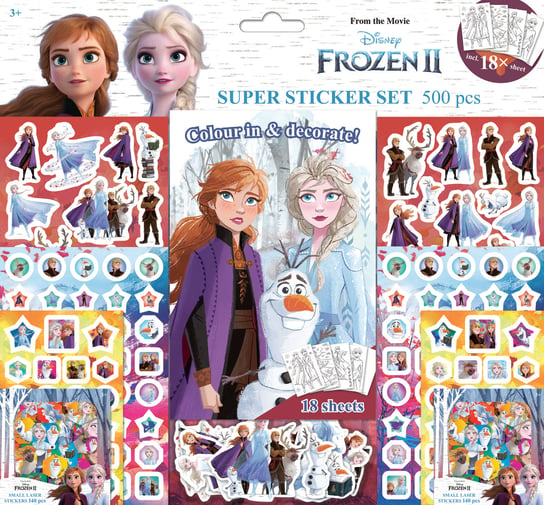 Zestaw naklejek, Frozen 2 , 500 sztuk Jiri Models A.S.