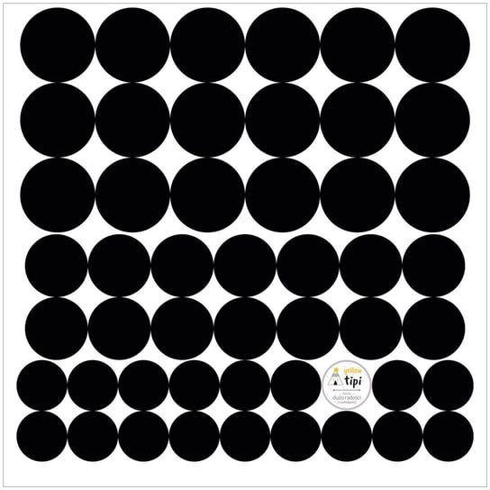 Zestaw naklejek Mini Dots black tone, 40x40 cm Yellow Tipi