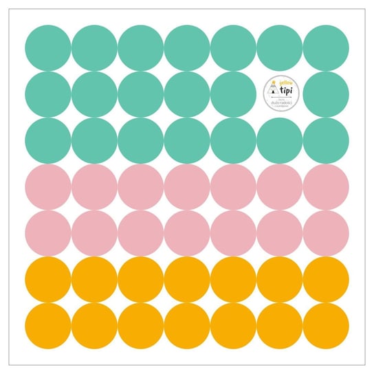 Zestaw naklejek Mini Dots happy tone, 40x40 cm Yellow Tipi