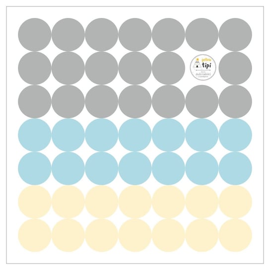 Zestaw naklejek Mini Dots sky tone, 40x40 cm Yellow Tipi