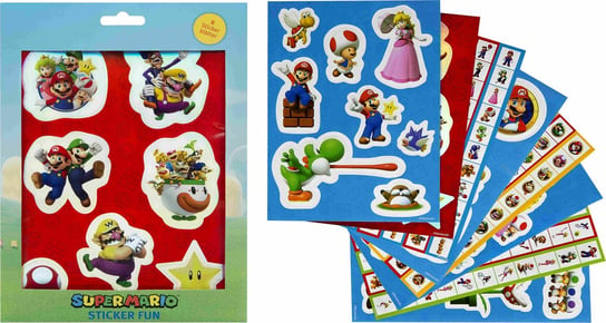 Zestaw naklejek, Super Mario, 264 sztuki, Sumb0061 Kids Euroswan