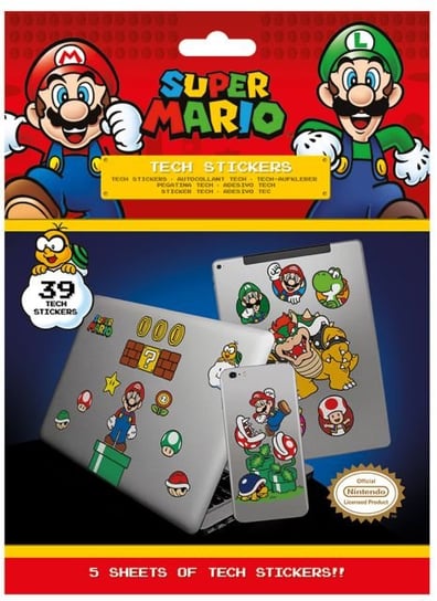 Zestaw naklejek SUPER MARIO Nintendo Super Mario Bros