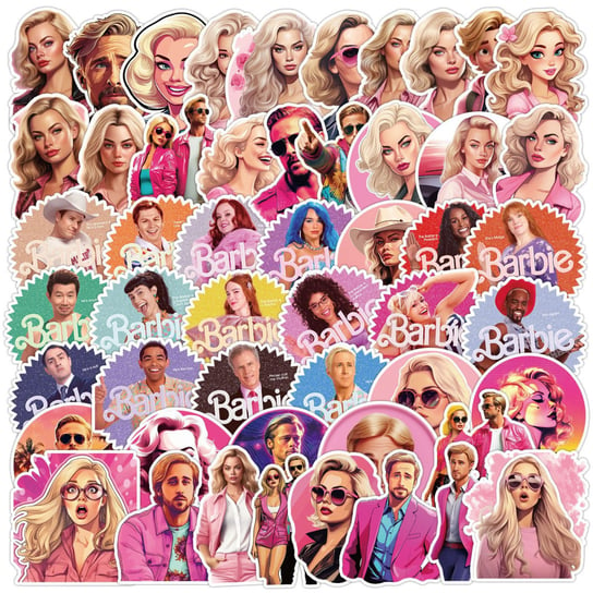 Zestaw Naklejek Wlepki StickerBomb Barbie Film Movies Ken & Barbie N439 Inna marka