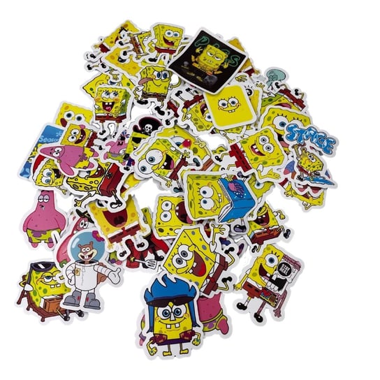 Zestaw Naklejek Wlepki StickerBomb SpongeBob Kanciastoporty N324 Inna marka