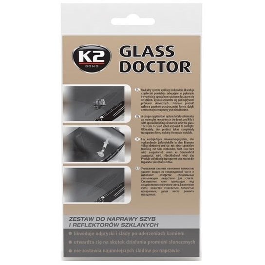 Zestaw naprawczy K2 GLASS DOCTOR do szyb i reflektorów szkalnych K2