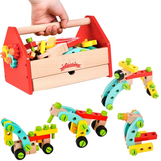 Zestaw naprawczy zabawka drewniana skrzynka narzędzia KinderSafe