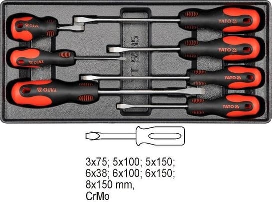 Zestaw narzędzi do szuflad YATO 5535, 7 elementów Yato