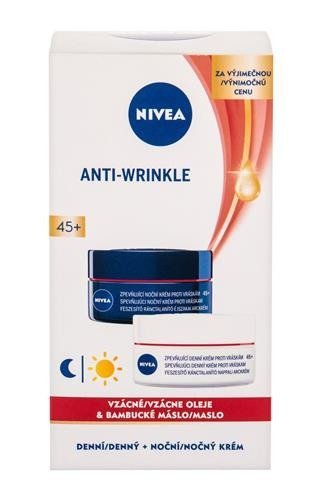 ZESTAW NIVEA Anti Wrinkle krem do twarzy na dzień dla kobiet 50ml + krem do twarzy na noc 50ml Nivea