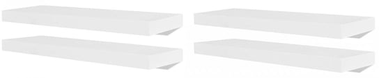 Zestaw nowoczesnych półek ściennych ELIOR Nera 3X, biały, 3,8x25x80 cm Elior