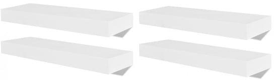 Zestaw nowoczesnych półek ściennych ELIOR Nera, biały, 3,8x20x60 cm Elior
