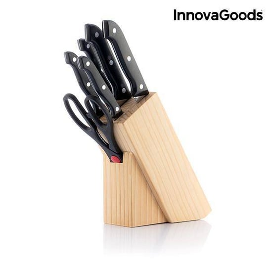 Zestaw Noży 6 sztuk z Drewnianym Stojakiem InnovaGoods InnovaGoods