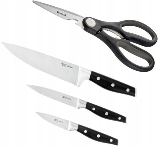Zestaw Noży 9/12/20Cm TEFAL Jamie Oliver + Nożyczki Essential Kitchen 4El. Tefal