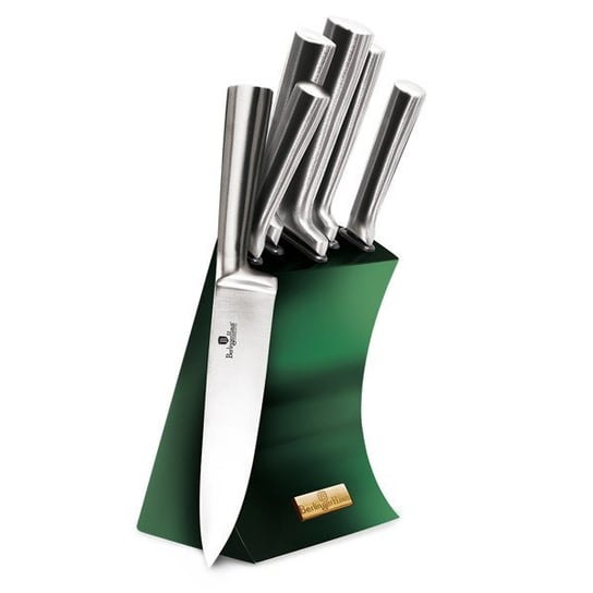 Zestaw noży Berlinger Haus Emerald Edition, zielony, w stojaku, 6 elementów, BH/2448 Berlinger Haus