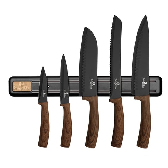 Zestaw noży Berlinger Haus Forest Line, czarny, drewniany, 6 elementów, BH/2540 Berlinger Haus