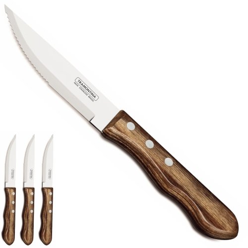 Zestaw Noży Do Steków Z Drewnianym Uchwytem Churrasco Jumbo 4 Szt. Dł. 255 Mm Inna marka