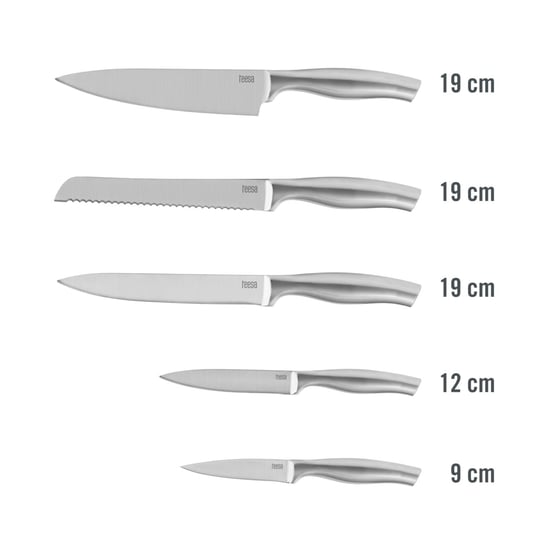 Zestaw noży kuchennych w bloku TEESA
