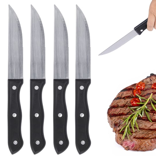 Zestaw noży noże do steków mięsa grilla ostre x4 Nice Stuff