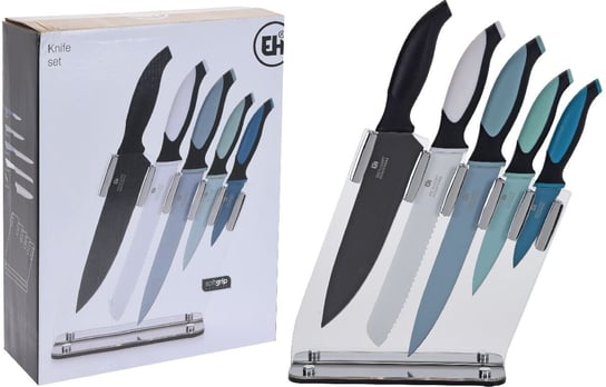Zestaw noży w plastikowym bloku EH EXCELLENT HOUSEWARE, 5 elementów EH Excellent Houseware