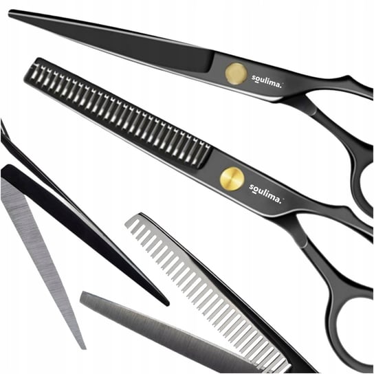 Zestaw Nożyczki Fryzjerskie Do Włosów + Degażówki SOULIMA