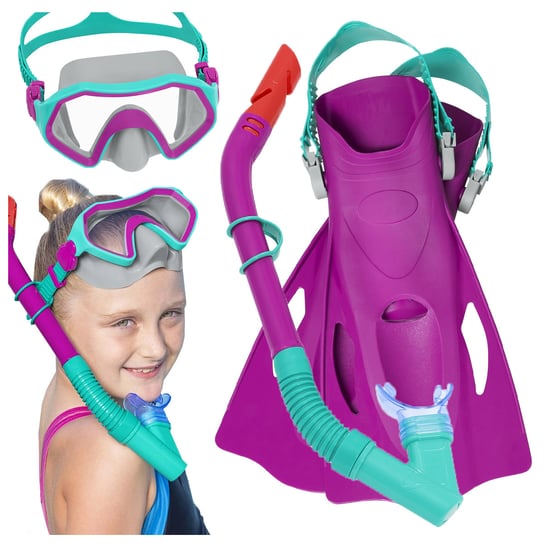 Zestaw nurkowy dla dzieci - pletwy, maska, rurka K228R elektrostator
