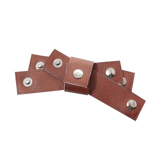 Zestaw obrączek na serwetki Eco Leather 4szt. brown, 4 x 3,5 x 16 cm Dekoria