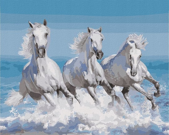 Zestaw Obraz Malowanie Po Numerach dzieci Koń Konie Zwierzęta Ideyka