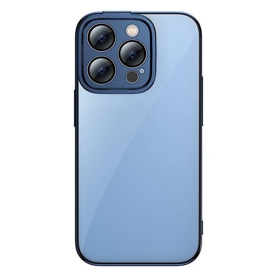 Zestaw ochronny Baseus Glitter przeźroczyste etui i szkło hartowane do iPhone 14 Pro Max (niebieski) Inna marka