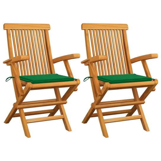 Zestaw ogrodowy - 2 krzesła drewniane z poduszkami Inna marka