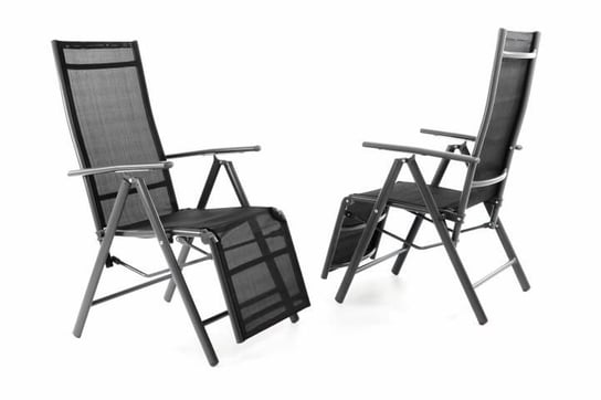 Zestaw ogrodowy 2x aluminiowe składane krzesło RELAX Garthen