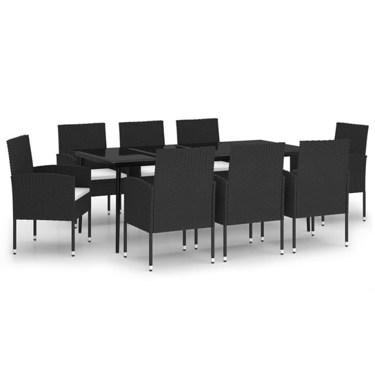 Zestaw ogrodowy 8 krzesełami i stołem, czarny, 200 Inna marka