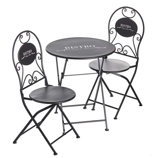 Zestaw ogrodowy Bistro stolik + 2 krzesła, 62 x 62 x 71 cm Dekoria