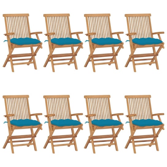 Zestaw ogrodowy drewnianych krzeseł, 8 szt., 55x60 Inna marka