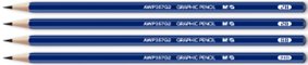 Zestaw ołówków artystycznych na blistrze,  4 szt.: 2H, 2B, 6B,14B, MG MG